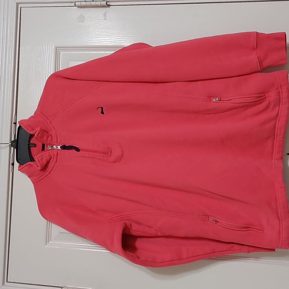 Cuffy's of Cape Cod Womens 1/4 Zip Pullover Top Pink Size L